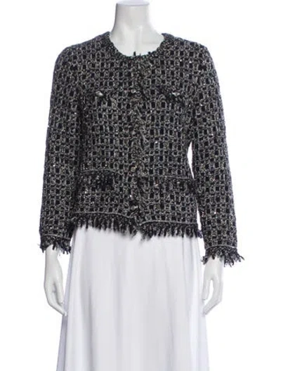 Pre-owned Maje Tweed Pattern Jacket