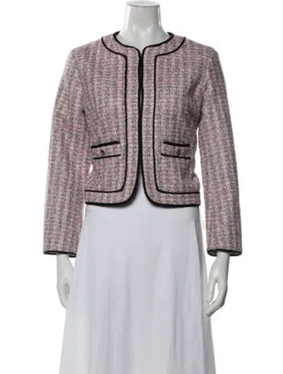 Pre-owned Maje Tweed Pattern Jacket In Multicolor