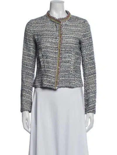 Pre-owned Maje Tweed Pattern Jacket In Multicolor