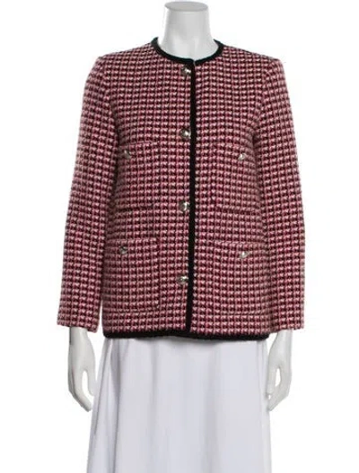 Pre-owned Maje Tweed Pattern Jacket In Multicolor