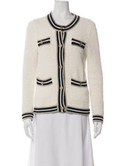 Pre-owned Maje Tweed Pattern Jacket In Neutral