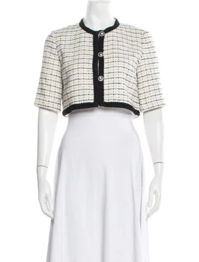 Pre-owned Maje Tweed Pattern Jacket In Neutrals