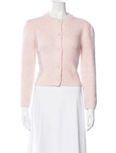 Pre-owned Maje Tweed Pattern Jacket In Pink