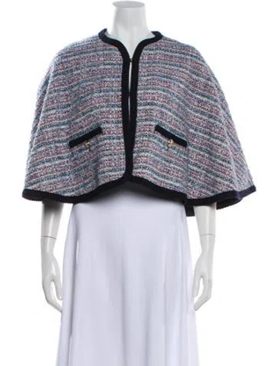 Pre-owned Maje Tweed Pattern Jacket W/ Tags In White