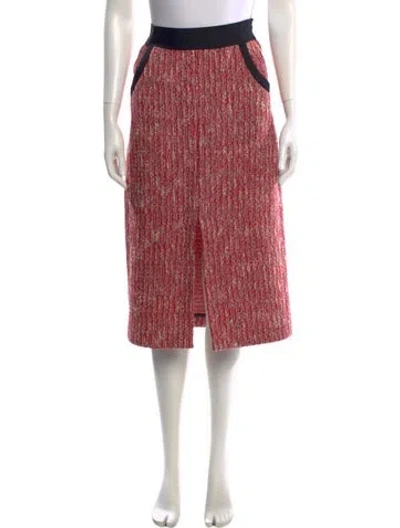 Pre-owned Maje Tweed Pattern Midi Length Skirt