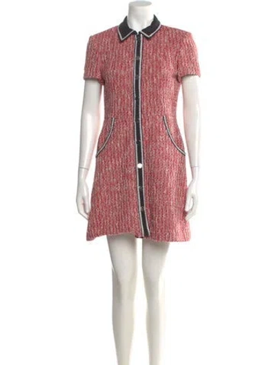 Pre-owned Maje Tweed Pattern Mini Dress
