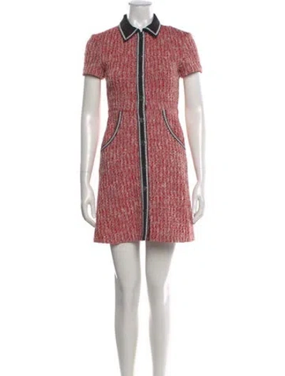 Pre-owned Maje Tweed Pattern Mini Dress