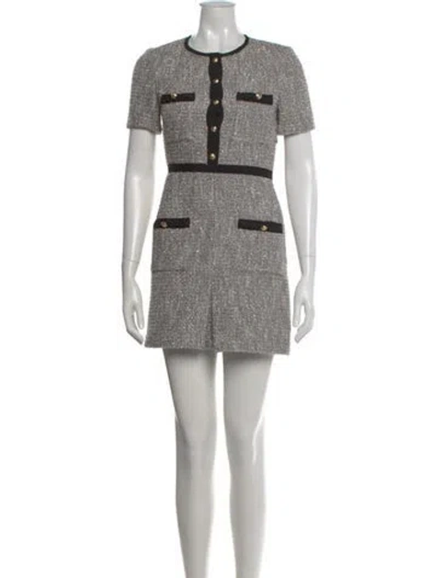 Pre-owned Maje Tweed Pattern Mini Dress