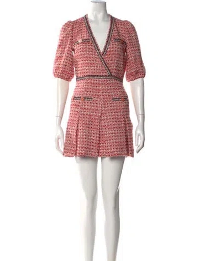 Pre-owned Maje Tweed Pattern Mini Dress W/ Tags In Multi