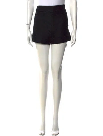 Pre-owned Maje Tweed Pattern Mini Shorts In Black