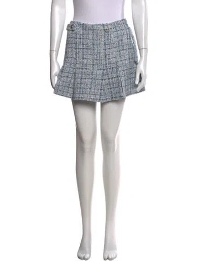 Pre-owned Maje Tweed Pattern Mini Shorts In Black