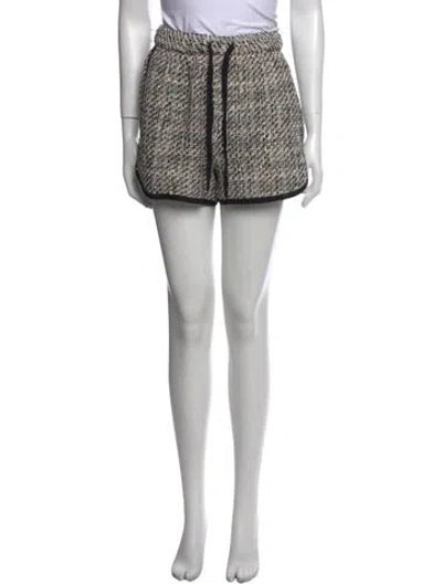 Pre-owned Maje Tweed Pattern Mini Shorts In Blue