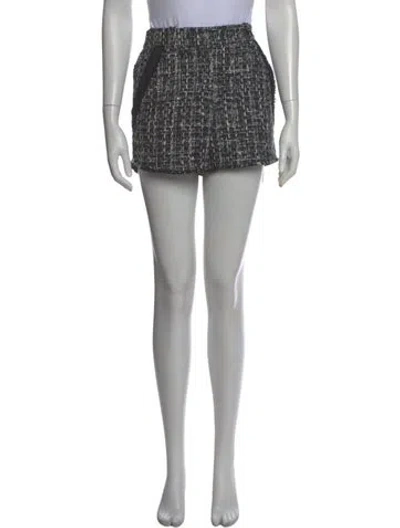 Pre-owned Maje Tweed Pattern Mini Shorts In Blue