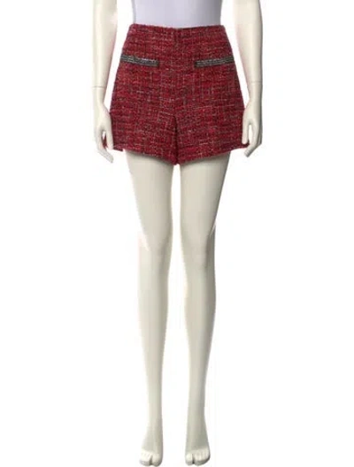 Pre-owned Maje Tweed Pattern Mini Shorts In Multi