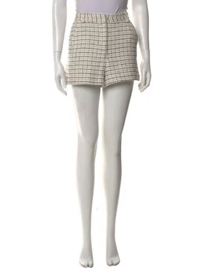Pre-owned Maje Tweed Pattern Mini Shorts In Neutral