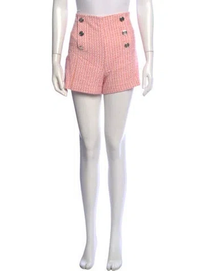 Pre-owned Maje Tweed Pattern Mini Shorts In Neutrals