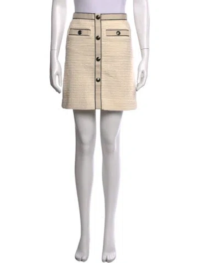 Pre-owned Maje Tweed Pattern Mini Skirt In Black/neutrals