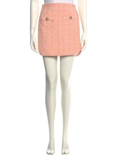 Pre-owned Maje Tweed Pattern Mini Skirt In Multi