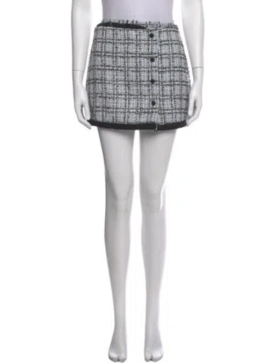 Pre-owned Maje Tweed Pattern Mini Skirt In Multi