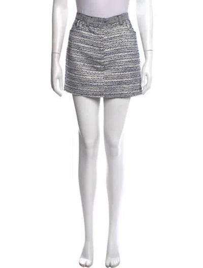 Pre-owned Maje Tweed Pattern Mini Skirt In Multi