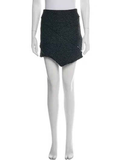 Pre-owned Maje Tweed Pattern Mini Skirt In Multi