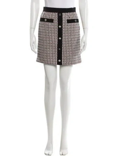 Pre-owned Maje Tweed Pattern Mini Skirt In Neutral