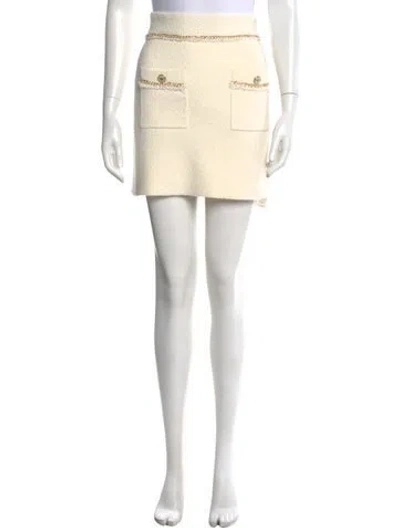 Pre-owned Maje Tweed Pattern Mini Skirt In Neutral