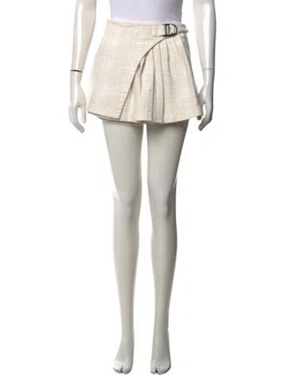 Pre-owned Maje Tweed Pattern Mini Skirt In Neutrals
