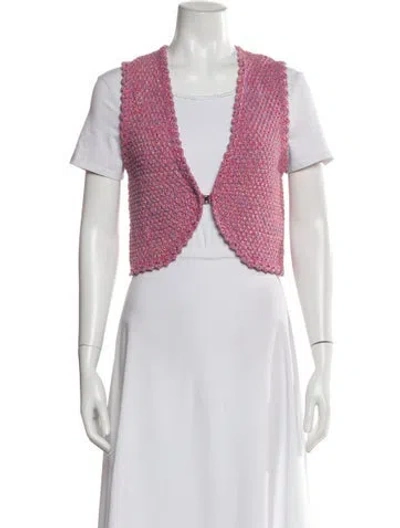 Pre-owned Maje Tweed Pattern Vest In Multi