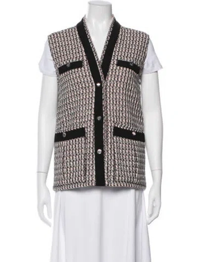 Pre-owned Maje Tweed Pattern Vest In Multi