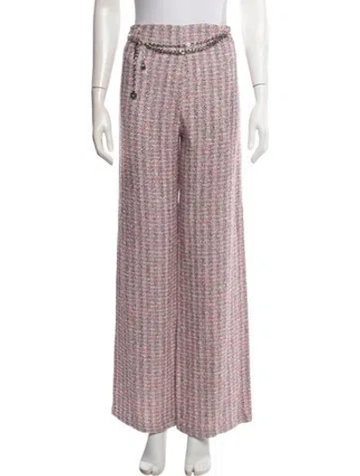 Pre-owned Maje Tweed Pattern Wide Leg Pants W/ Tags In Neutral