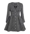 Maje Tweed Pleated Mini Dress
