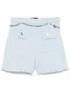 Maje Tweed Shorts In Blue