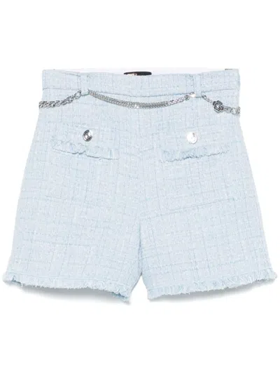 Maje Tweed Shorts In Blue