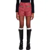 Maje Chain-link Trim Tweed Shorts In Red