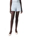 Maje Tweed Shorts With Belt In Blue Sky
