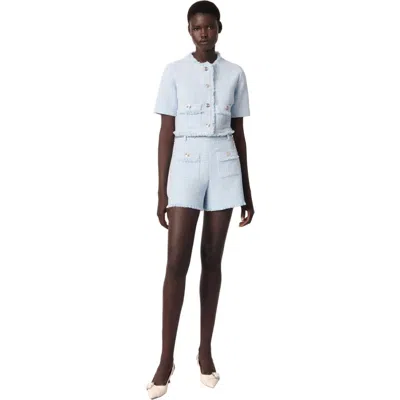 MAJE MAJE TWEED SHORTS WITH BELT