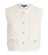 Maje Tweed Waistcoat In White