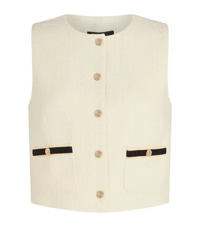 MAJE TWEED SLEEVELESS TOP