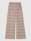 Maje Pantalon En Tweed In Marron