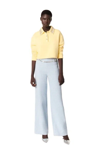 Maje Tweed Trousers With Belt