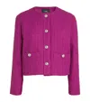 Shop Maje Tweed Vienna Jacket In Pink
