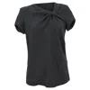 Maje Twist Front Top In Black Acetate In Black