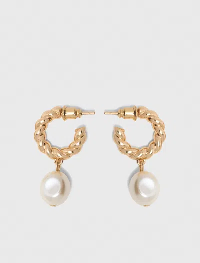 Maje Twisted Bead Hoop Earrings In Multi