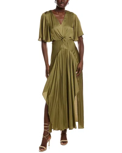 MAJE TWISTED FRONT MIDI DRESS
