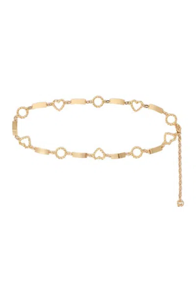 Maje Twisted Gold Chain Belt In Golden