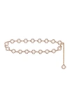 Maje Two-tone Clover Chain Belt In Gold