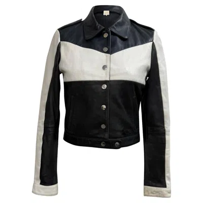Maje Two-tone Jacket In Black Polyester
