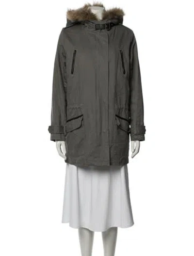 Pre-owned Maje Utility Jacket In Gray