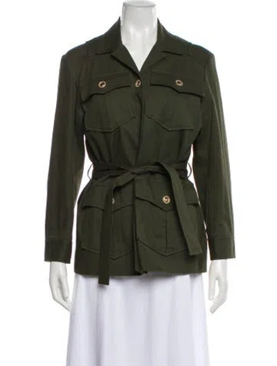 Pre-owned Maje Utility Jacket In Green